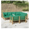Image de Salon de jardin modulable bambou vert 4 pieces 9 personnes