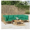 Image de Salon de jardin modulable bambou vert 5 pieces 6 personnes