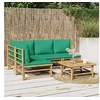Image de Salon de jardin modulable bambou vert 4 pieces 4 personnes