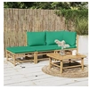 Image de Salon de jardin modulable vert bambou 3 personnes 69 x 55 x 65 3 pieces