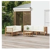 Image de Salon de jardin modulable bambou 5 personnes 6 pieces 69 x 55 x 65 cm beige