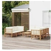 Image de Salon de jardin modulable beige 9 pieces 8 personnes 69 x 55 x 65 cm bambou