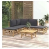 Image de Bambou 6 pieces 5 personnes gris 69 x 55 x 65 salon de jardin modulable