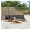 Image de Gris bambou 6 pieces 5 personnes 69 x 55 x 65 salon de jardin modulable