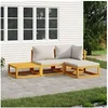 Image de Salon de jardin modulable gris bois massif 3 personnes 68 x 68 x 65 cm 4 pieces