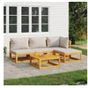 Image de Salon de jardin modulable bois massif gris 5 pieces x 70.5 x 65 4 personnes