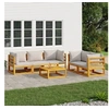 Image de Salon de Jardin avec Coussins 6 pcs, Canapés avec Dossier, Ensemble de Meubles avec Table Basse Patio Terrasse, 3155286