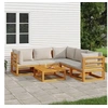 Image de Salon de Jardin avec Coussins 6 pcs, Canapés avec Dossier, Ensemble de Meubles avec Table Basse Patio Terrasse, 3155288