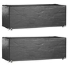 Image de Housses salon de jardin 2pcs 8oillets 192x82x65cm rectangulaire 3155349
