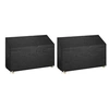Image de Housses de banc de jardin 2 pcs 8 oillets 190x70x70-88 cm PE 3155391