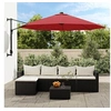 Image de Wandparasol met LEDs 290 cm felrood362895