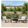 Image de Parasol de jardin à double tête taupe 316x240 cm