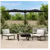Image de Parasol de Jardin à Double Tête, Pare-soleil de Patio, Abri de Soleil, Parasol de Plage Terrasse Extérieur, Noir 362967