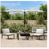 Image de Parasol de Jardin à Double Tête avec LED, Pare-soleil de Patio, Abri de Soleil, Parasol de Plage Terrasse Extérieur, 362969