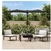Image de Parasol de Jardin à Double Tête avec LED, Pare-soleil de Patio, Abri de Soleil, Parasol de Plage Terrasse Extérieur, 362971