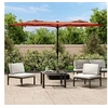 Image de Parasol dubbel dak met LED's 316x240 cm terracottakleurig362974