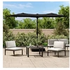 Image de Parasol dubbel dak met LED's 316x240 cm zwart362975