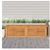 Image de Boîte de rangement jardin et sac 200x50x55 cm bois massif teck