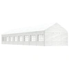 Image de Prieel met dak 17,84x4,08x3,22 m polyetheen wit3155492
