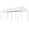 Image de Prieel met dak 8,92x2,28x2,69 m polyetheen wit3155504