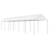 Image de Prieel met dak 13,38x2,28x2,69 m polyetheen wit3155506