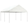 Image de Prieel met dak 4,46x4,08x3,22 m polyetheen wit3155510