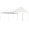Image de Prieel met dak 6,69x4,08x3,22 m polyetheen wit3155511