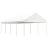 Image de Prieel met dak 8,92x4,08x3,22 m polyetheen wit3155512