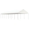 Image de Prieel met dak 15,61x4,08x3,22 m polyetheen wit3155515