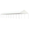 Image de Prieel met dak 20,07x4,08x3,22 m polyetheen wit3155517