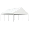 Image de Prieel met dak 6,69x5,88x3,75 m polyetheen wit3155519