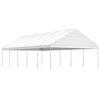 Image de Prieel met dak 11,15x5,88x3,75 m polyetheen wit3155521