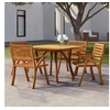 Image de Table de jardin 110x110x75 cm Bois d acacia solide