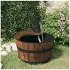 Image de Fontaine à eau avec pompe 28x28x34,5 cm Bois de sapin massif, jeu d'eau, fontaine, fontaine d'eau de jardin, jeu 363334