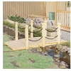 Image de Pont de jardin en bois massif épicéa avec garde-corps en chaîne - - 363357