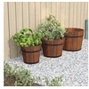 Image de Ensemble de jardinière godet 3 pcs bois massif de sapin, pot de fleur, pot de jardin, support de jardinière, 363361
