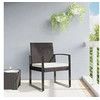 Image de Lot de 2 chaise en rotin empilable non pliable exterieur H. 77.5 cm marron