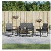 Image de 5-delige Tuinset met kussens polypropeen rattan donkergrijs360217