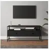 Image de Meuble TV noir 100x35x45 cm bois d ingénierie