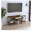 Image de Meuble TV, Armoire de Télévision avec 3 Etagères, Meuble Télé avec Rangement Salon Salle de Séjour, Industriel, Chêne Fumé Bois d'Ingénierie