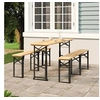 Image de Table a manger fixe sans tiroir en bois 170 x 170 x 75 cm