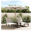 Image de Parasol de jardin avec mât en bois sable 299x240 cm 363167
