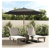 Image de Parasol de jardin avec mât en bois anthracite 299x240 cm 363169