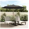 Image de Parasol de jardin avec mât en bois noir 299x240 cm 363173