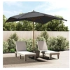 Image de Parasol de jardin avec mât en bois noir 300x300x273 cm 363197