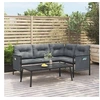Image de Salon de jardin gris 2 personnes acier 2 pieces