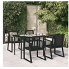 Image de 3156544 Mobilier à dîner de jardin 5 pcs Noir Rotin PVC
