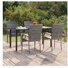 Image de 3156664 Ensemble à dîner de jardin 5 pcs Gris Résine tressée