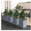 Image de Jardinières 4 pcs bleu gris 30x30x37 cm polypropylène