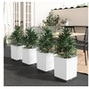 Image de Jardinières 4 pcs blanc 30x30x37 cm polypropylène 364188